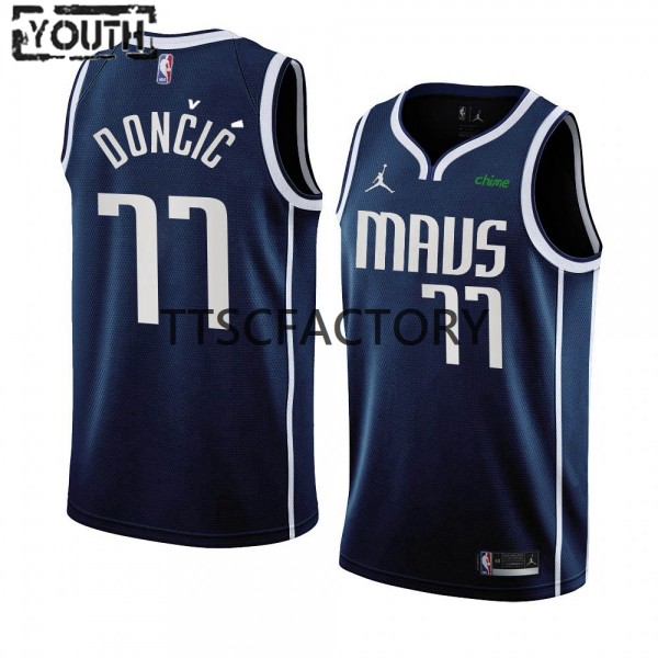 Dallas Mavericks Trikot Luka Doncic 77 Nike 2022-23 Statement Edition Navy Swingman - Kinder